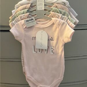 Marshalls Pink Baby Onesie - Pack of 5